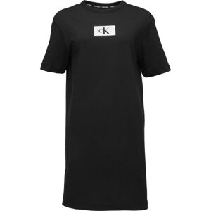 Calvin Klein S/S SLEEPSHIRT Dámska nočná košeľa, čierna, veľkosť