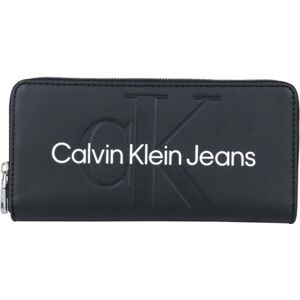 Calvin Klein SCULPTED MONO ZIP AROUND MONO Dámska peňaženka, čierna, veľkosť os