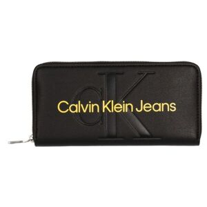 Calvin Klein SCULPTED MONO ZIP AROUND MONO Dámska peňaženka, žltá, veľkosť os