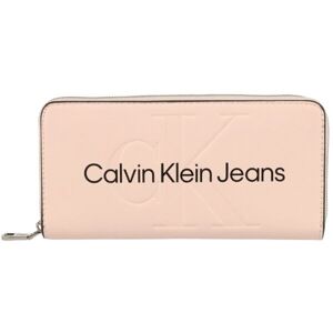 Calvin Klein SCULPTED MONO ZIP AROUND MONO Dámska peňaženka, ružová, veľkosť os