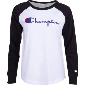 Champion CREWNECK LONG SLEEV biela S - Dámske tričko s dlhým rukávom