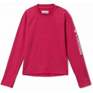 Columbia SANDY SHORES LONG SLEEVE SUNGUARD Detské tričko, červená, veľkosť S