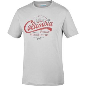 Columbia LEATHAN TRAIL TEE sivá L - Pánske tričko