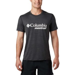 Columbia TRINITY TRAIL GRAPHIC TEE čierna M - Pánske športové tričko