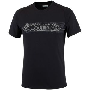 Columbia MOUNTAIN TECH LOGO SS CREW čierna S - Pánske tričko s krátkym rukávom