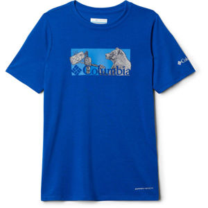Columbia RANCO LAKE SHORT SLEEVE TEE Detské tričko, modrá,sivá, veľkosť