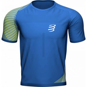 Compressport PERFORMANCE SS TSHIRT M Pánske bežecké tričko, modrá, veľkosť XL
