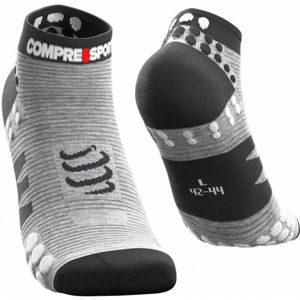 Compressport PRO RACING SOCKS V3.0 RUN LOW Bežecké ponožky, sivá, veľkosť T2