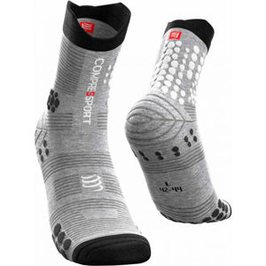 Compressport PRO RACING SOCKS V3.0 TRAIL Bežecké ponožky, sivá, veľkosť 42-44
