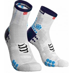 Compressport RACE V3.0 RUN HI Bežecké ponožky, biela, veľkosť T2