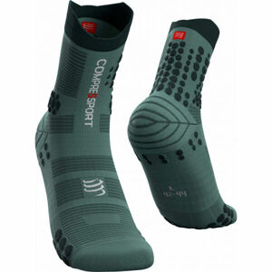 Compressport RACE V3.0 TRAIL Bežecké ponožky, strieborná, veľkosť T3