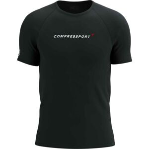 Compressport TRAINING SS LOGO TSHIRT M Pánske tréningové tričko, čierna, veľkosť
