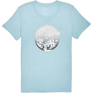 Converse FLORAL COLLAGE CREW TEE Dámske tričko, tyrkysová, veľkosť XS