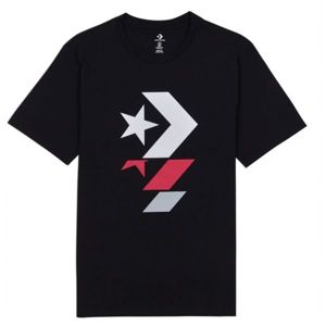 Converse REPEATED STAR CHEVRON TEE čierna S - Pánske tričko