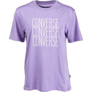 Converse LOGO REMIX TEE fialová S - Pánske tričko