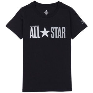 Converse ALL STAR SHORT SLEEVE CREW T-SHIRT čierna M - Dámske tričko