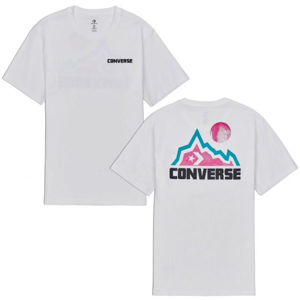 Converse MOUNTAIN MOON GRAPHIC SHORT SLEEVE T-SHIRT biela XL - Pánske tričko