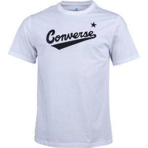 Converse CENTER FRONT LOGO TEE Pánske tričko, biela,čierna, veľkosť