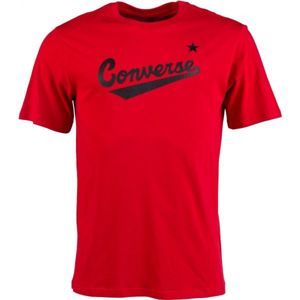 Converse CENTER FRONT LOGO TEE červená XL - Pánske tričko