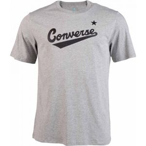 Converse CENTER FRONT LOGO TEE Pánske tričko, sivá, veľkosť XL