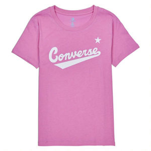Converse WOMENS NOVA CENTER FRONT LOGO TEE ružová L - Dámske tričko