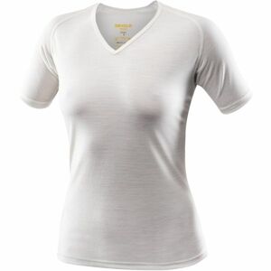 Devold BREEZE T-SHIRT V-NECK W Dámske vlnené tričko, biela, veľkosť M