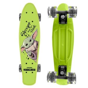 Disney GROGU Skateboard (fishboard), svetlo zelená, veľkosť os