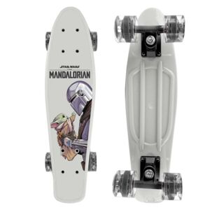 Disney MANDALORIAN & GROGU Skateboard (fishboard), sivá, veľkosť os