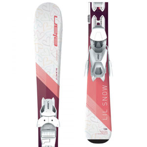 Elan LIL SNOW W QS+EL 4.5 Detské zjazdové lyže, biela, veľkosť