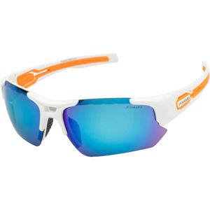 Finmark FNKX2023 Športové slnečné okuliare, biela,oranžová, veľkosť