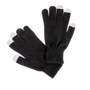 Finmark PÁNSKE ZIMNÉ RUKAVICE Pánske zimné pletené rukavice, čierna, veľkosť UNI