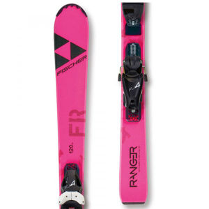 Fischer RANGER FR JR+FJ4 Juniorské zjazdové lyže, ružová, veľkosť 120