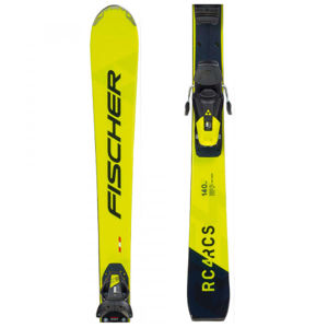 Fischer RCS JR+RC4 Z9 Juniorské zjazdové lyže, žltá, veľkosť 140
