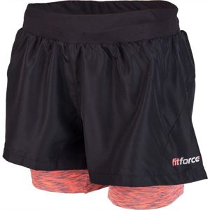Fitforce 2V1 NOTY čierna XS - Dámske  fitness šortky