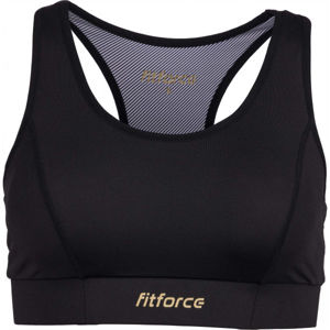 Fitforce PIRA Dámska fitness podprsenka, čierna,žltá, veľkosť