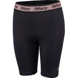 Fitforce SOLTA Dámske  fitness šortky, čierna,biela, veľkosť