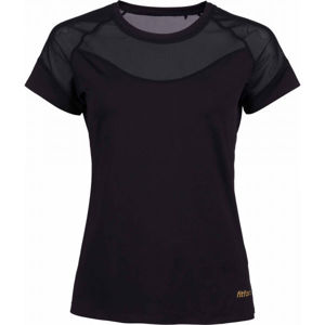 Fitforce ARUBA Dámske fitness tričko, čierna,béžová, veľkosť