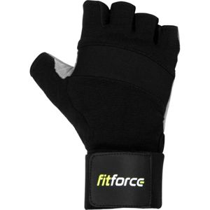 Fitforce FITNESS RUKAVICE Rukavice na fitness, čierna, veľkosť S