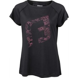 Fitforce HASLEY Dámske fitness tričko, čierna, veľkosť XXL