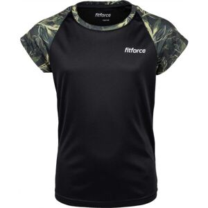 Fitforce MOOGLY Dievčenské fitness tričko, čierna, veľkosť 116-122