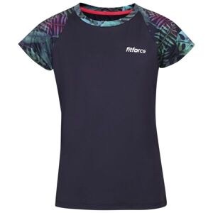 Fitforce NILSEN Dievčenské fitness tričko, tmavo modrá, veľkosť 140-146