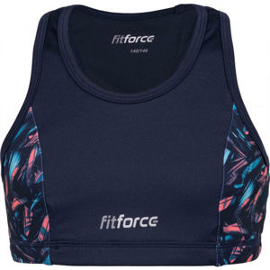 Fitforce REDONDA Dievčenská fitness podprsenka, tmavo modrá, veľkosť 140-146