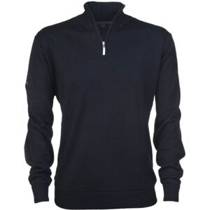 GREGNORMAN MERINO (50:50) ZIP-NECK Pánsky golfový sveter, čierna, veľkosť S