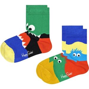 HAPPY SOCKS MONSTERS 2P Detské  ponožky, mix, veľkosť 33-35