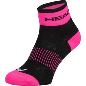 Head SOCKS YELLOW Cyklistické ponožky, čierna,ružová, veľkosť