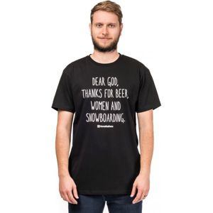 Horsefeathers DEAR GOD T-SHIRT čierna M - Pánske tričko