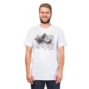 Horsefeathers BOMBER  T-SHIRT biela L - Pánske tričko