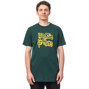 Horsefeathers ORIGINAL T-SHIRT Pánske tričko, tmavo zelená, veľkosť M