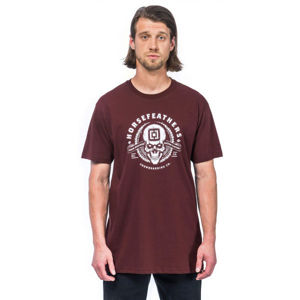 Horsefeathers THACKER T-SHIRT Pánske tričko, vínová, veľkosť S