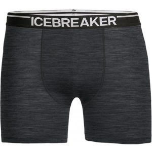 Icebreaker ANTOMICA BOXERS Pánske funkčné boxerky z Merina, tmavo sivá,biela, veľkosť